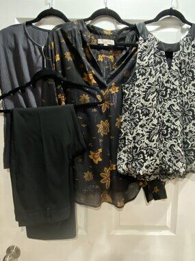 Bundle - 3 shirts- size med. 1 pants - Talbots- size 8